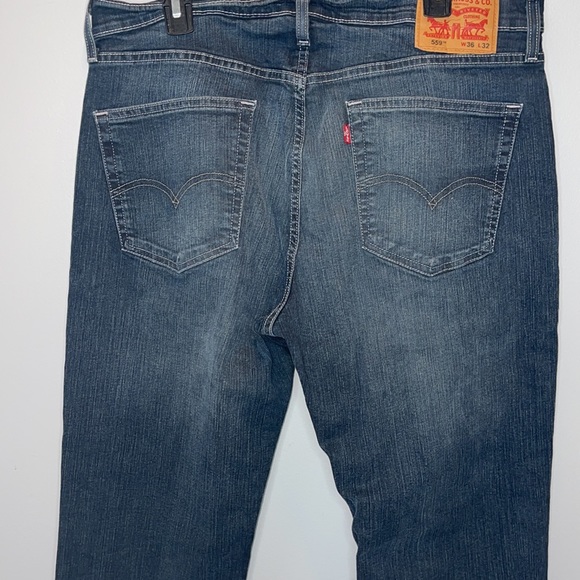 Levi’s 559 Stretch Relaxed Straight Jeans W36 L32 - Picture 11 of 14